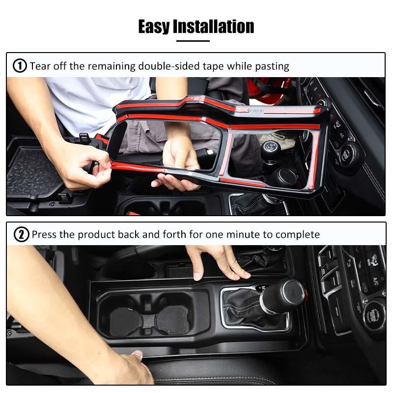 Car Gear Storage Box Organizer Container For Jeep Wrangler JL For JT Gladiator 2018 Up Interior Stowing Tidying Accessories