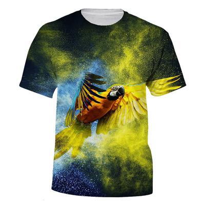 3D Zvieracie tričko Pánske 3D potlač Tričká O-výstrih Tričká Hip Hop Pánske ležérne tričká s krátkym rukávom Letný top