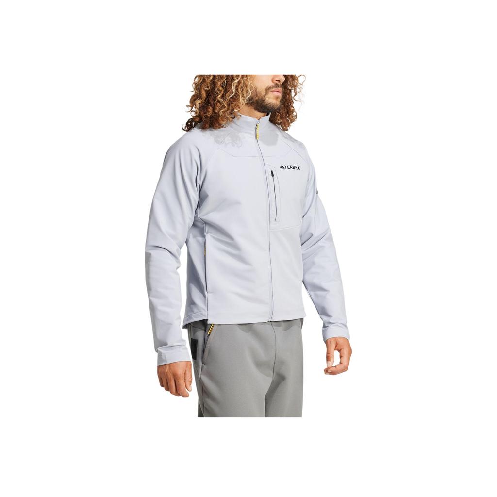 adidas X Collaborazione National Geographic FW24 Giacca Outdoor Softshell a Maniche Lunghe Uomo Giacca Argento Chiaro IX7919