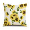 New Home Soft Furnishings Nordic Yellow Sunflower Sunflower Linen Printed Square Pillowcase