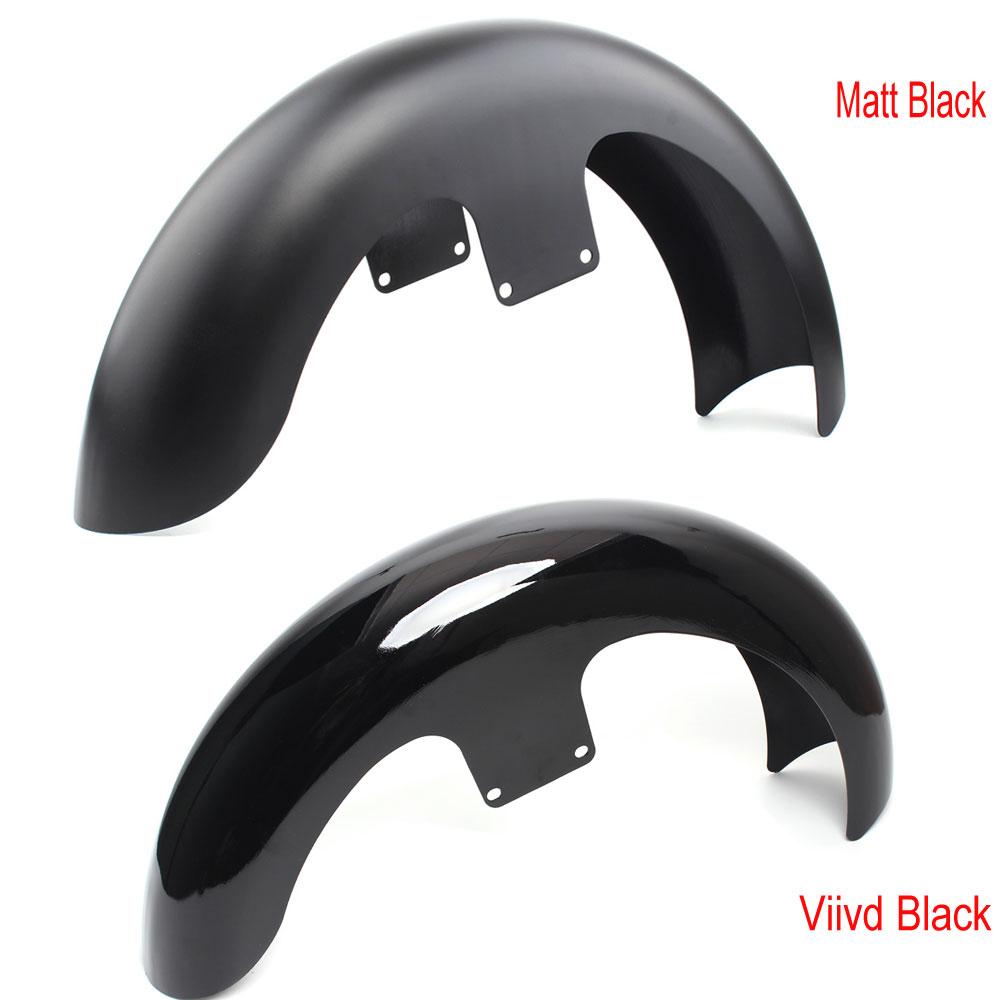 Motorcycle 19" Black Wheels Wrap Front Fender Mudguard Heavy-Duty Steel For Harley Touring Road King Electra Street Road Glide