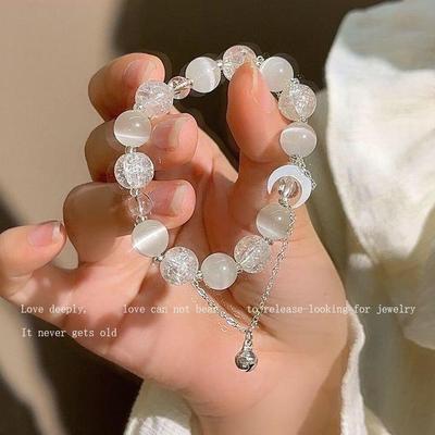 Luxusní korálkový náramek Moon Cat's Eye Stone – trendy a všestranný high-end pro ženy