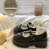 [Uncle Shoes] Lace Skirt with Retro Lolita Mary Jane Small Leather Shoes Women's Jk Summer New 2025 Japanese