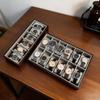 Walnut Grain Watch Display Tray & Stand for Live Broadcasts