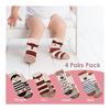 [Simpeak] Baby Socks, Non-Slip Baby Socks, Boys and Girls Socks, Cotton, Breathable, Soft, Spring, Summer, Autumn, Winter, Set of 4