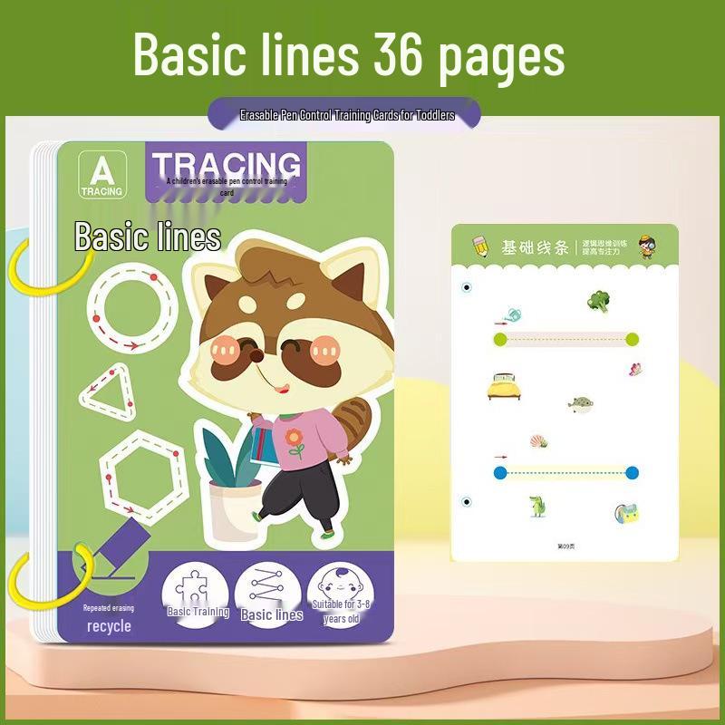 Детские стираемые карточки для практики каллиграфии для начинающих