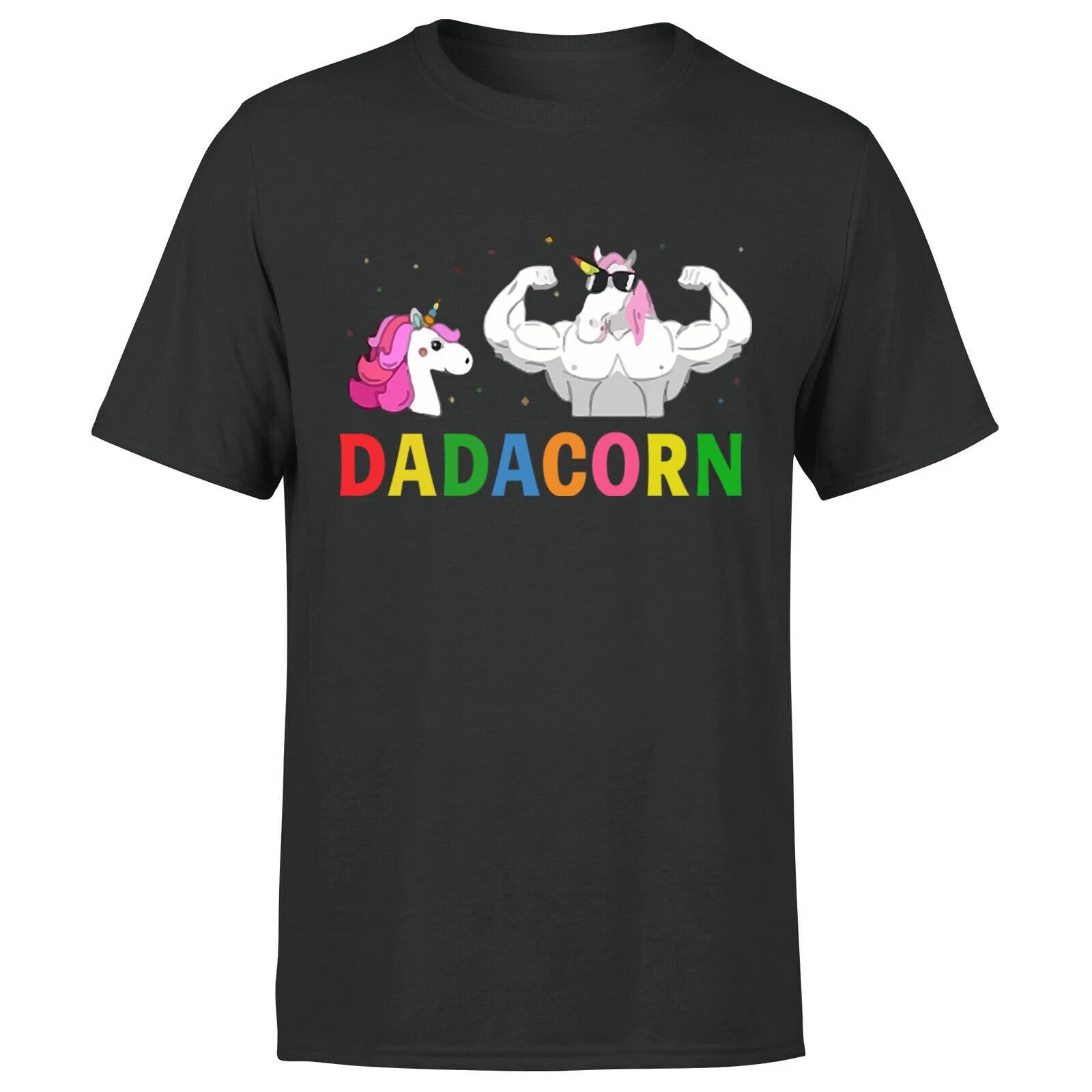 

Fathers Day KIDS T Shirt Funny Unicorn Dadacorn Daddy Gymer Dad Tee Top 100