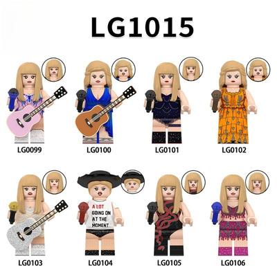 Sternen-Serie Puppen und weibliche Sänger bauen Bausteine Figuren Bau Spielzeug Creeper für Kinder Lernspielzeug