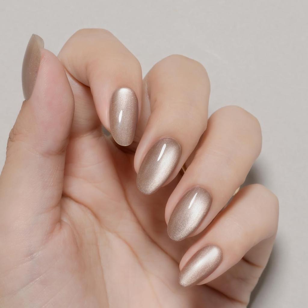 Magnetism Gel by Gel Me One 04 Glossy Nude Gel Me 1 Magnetic Nails Magnetic Gel Self-Gel Nails Easy Nail Art