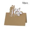 50 stk/sett Kort MR MRS Stil Bryllup La-serkuttet Dekor Bordkort Bordplassering Navnekort for Bryllupsforlovelsesfest