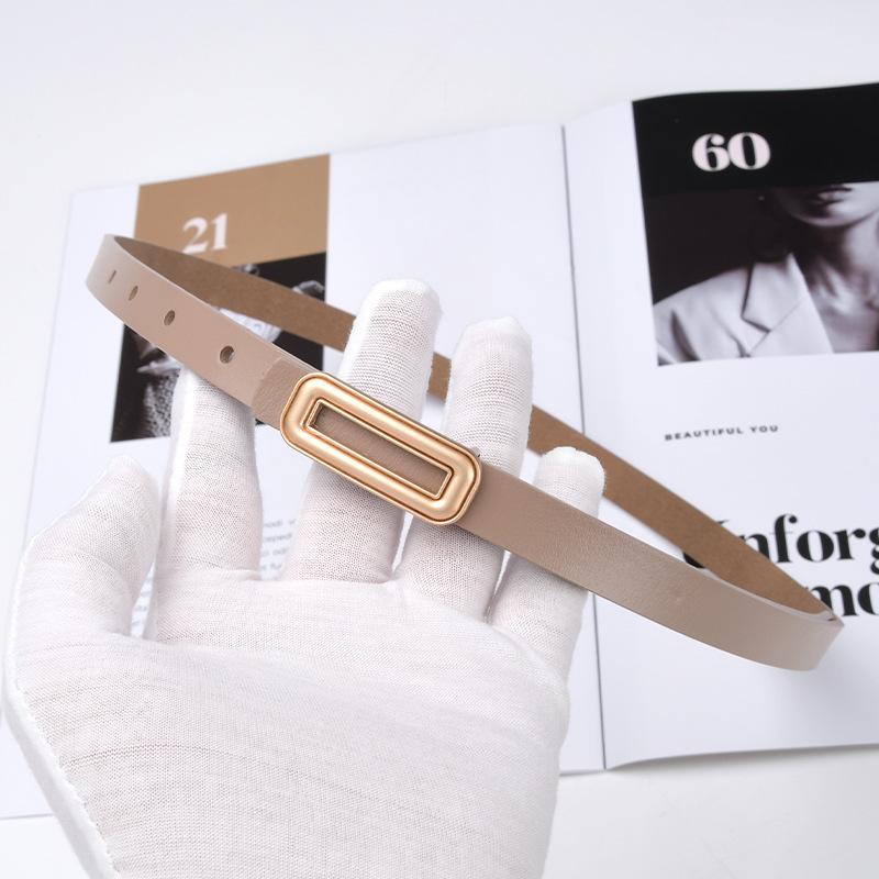 Korean Retro Leather Belt for Women Versatile Decorative Belt with Dress Trousers Jeans Belt