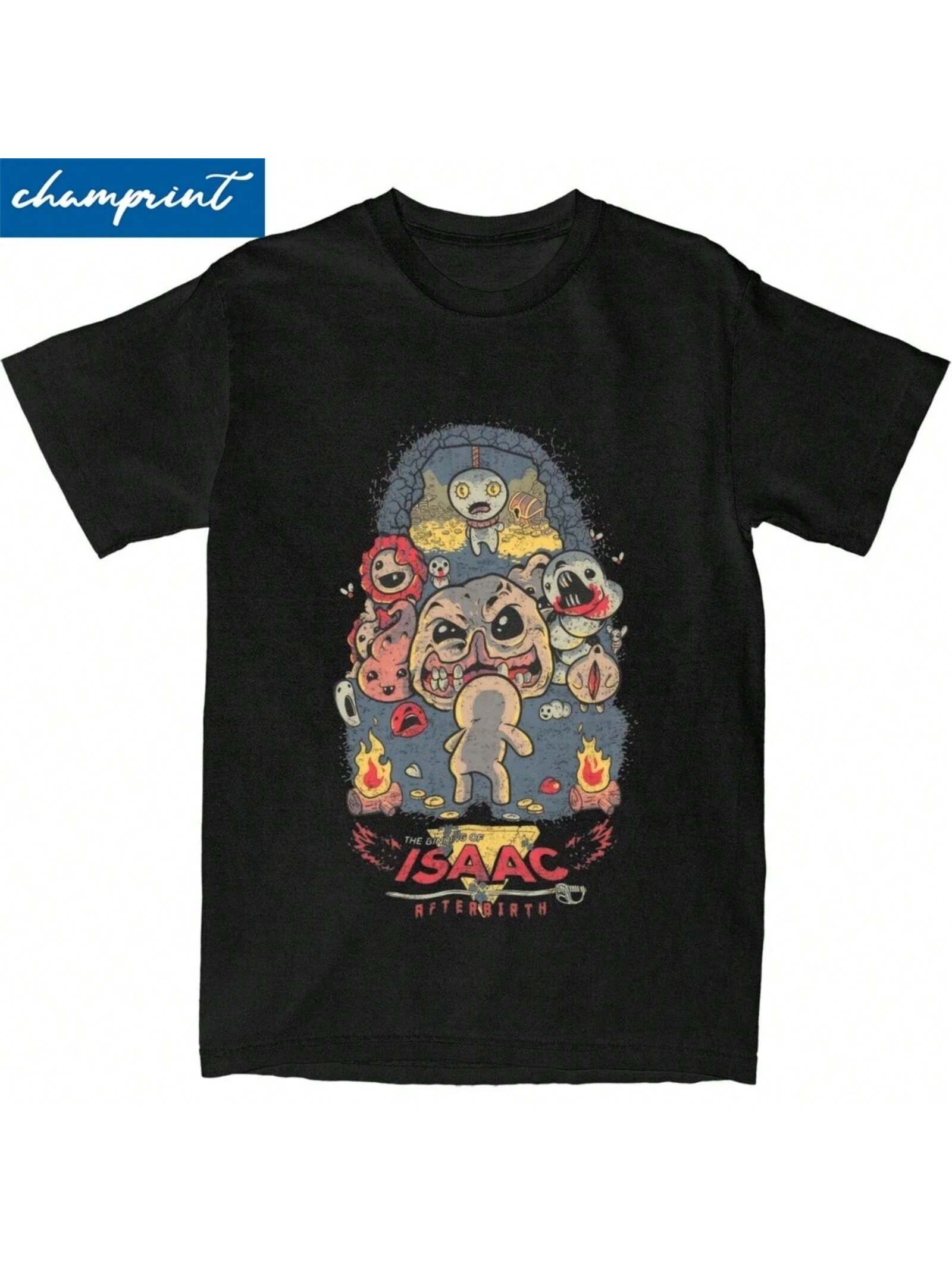 The Binding Of Isaac Gaming T Shirts For unisex Wounisex Cotton Leisure T-Shirt Crewneck Tees Short Sleeve Tops Plus Size S разноцветный