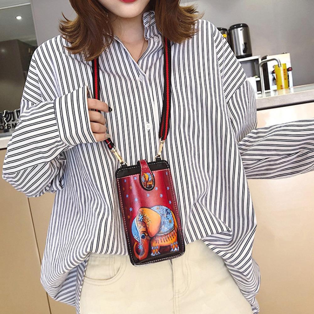 PU Leather Crossbody Phone Purse Single Shoulder Leather Phone Bag Ladies Crossbody Bags Phone