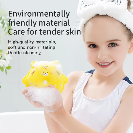 Shower Cotton with Cartoon Bath Flower Exfoliating Bath Multicolor Bath Scrubber for Kids and Adults