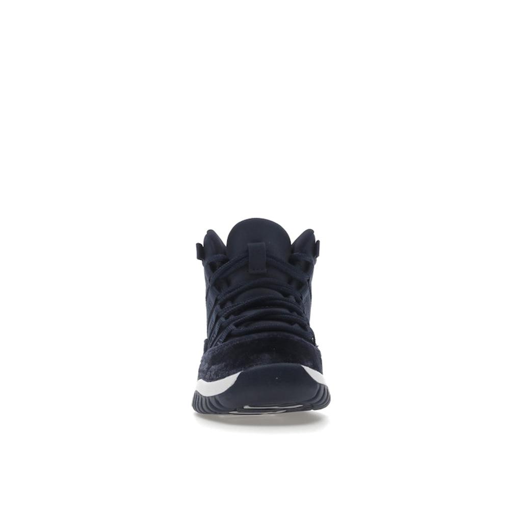 Air Jordan 11 Retro PS Midnight Navy Velvet Kids Sneakers Blue Metallic-Silver White DO3857-441
