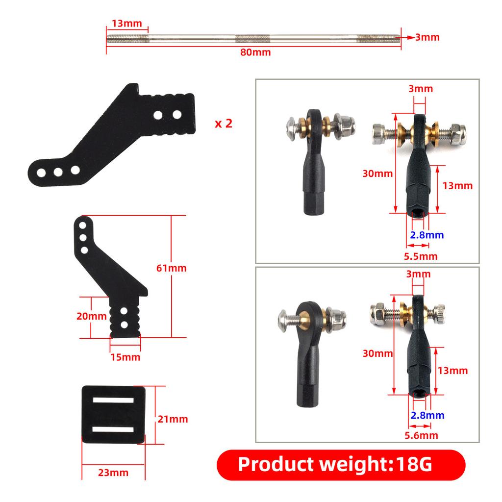 RC model airplanes Steering Arms Rudder Angle Piece Servo Push Rod Joint for RC Model Airplane