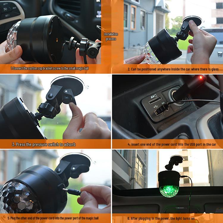 USB Rotating LED Disco Ball Party Light