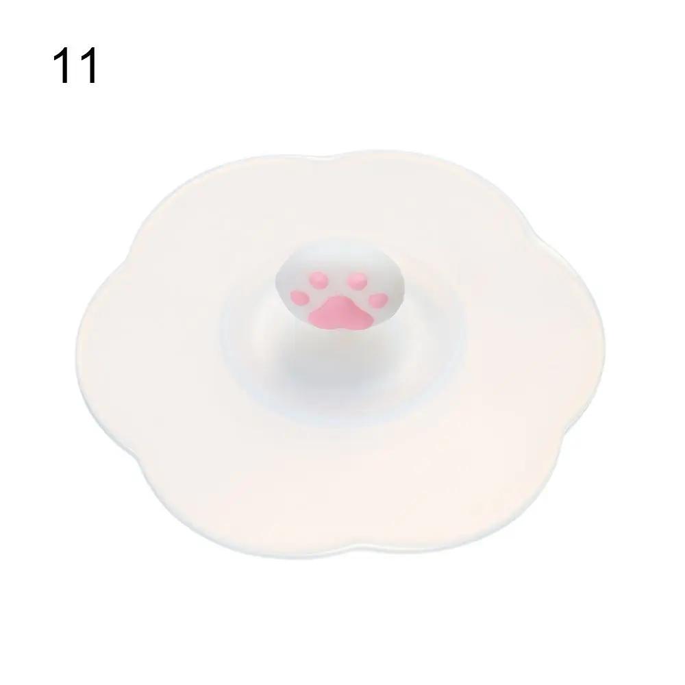 1Pcs Transparent Cartoon Cute Silicone Cup Cover Heat-resistant Leak Proof Sealed Lids Cap Dustproof Cup Cover Tea Coffee Lids