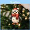 Christmas Red Hat Penguin Acrylic Auto Accessory With Cartoon Theme For Vehicle Decor