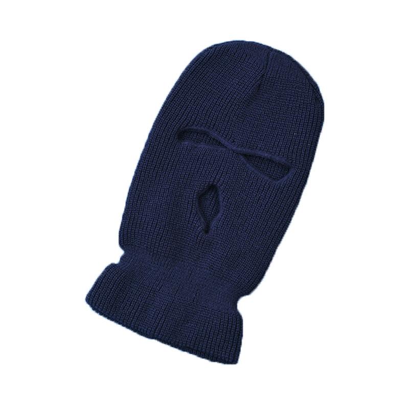 Updated Full Face Cover Three-hole Knitted Hat Men and Women Mask Beanies Hat Balaclava Army Tactical CS Winter Warm Biking Unisex Caps
