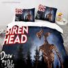 Sada povlečení Siren Head Jednolůžko Twin Tištěná Sada na postel s povlakem na polštář Povlak na přikrývku Měkké Velikost Queen King Ložní prádlo Domácí Dospělí Kluci