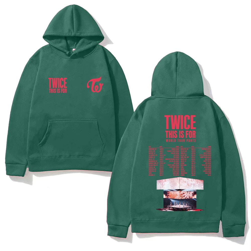 

ЦЕ ДЛЯ СВІТОВОГО ТУРУ 2026 Худі TWICE Корейська жіноча група Топи Grunge одяг Токен Одяг того ж стилю XXXL