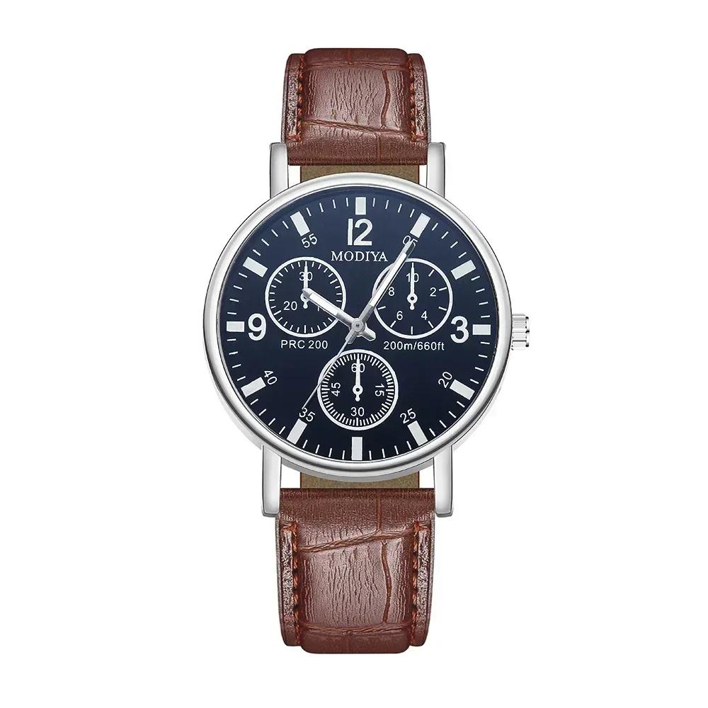 Men Watches Business Wrist Watch Luxury Leather Strap Analog Watches Quartz Wristwatches Clock Men Women Casual Simple Watch