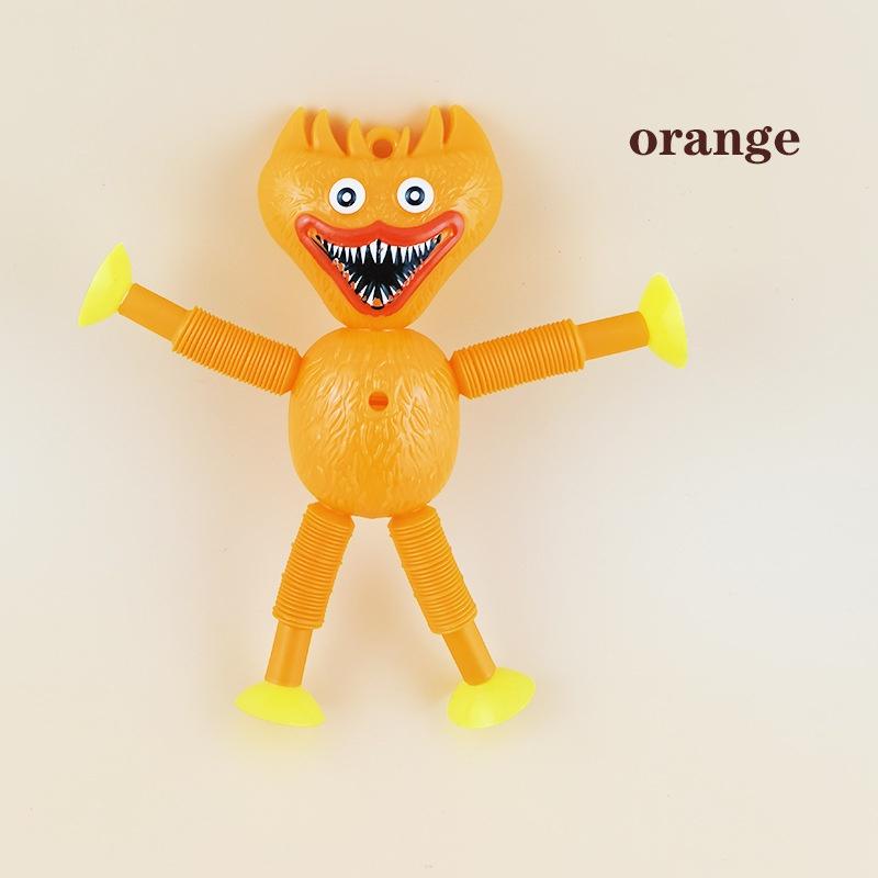 

Hand Playtime Poppy And Foot Telescopic Hose Huggy Wuggy Stress Relief Push Toy оранжевый