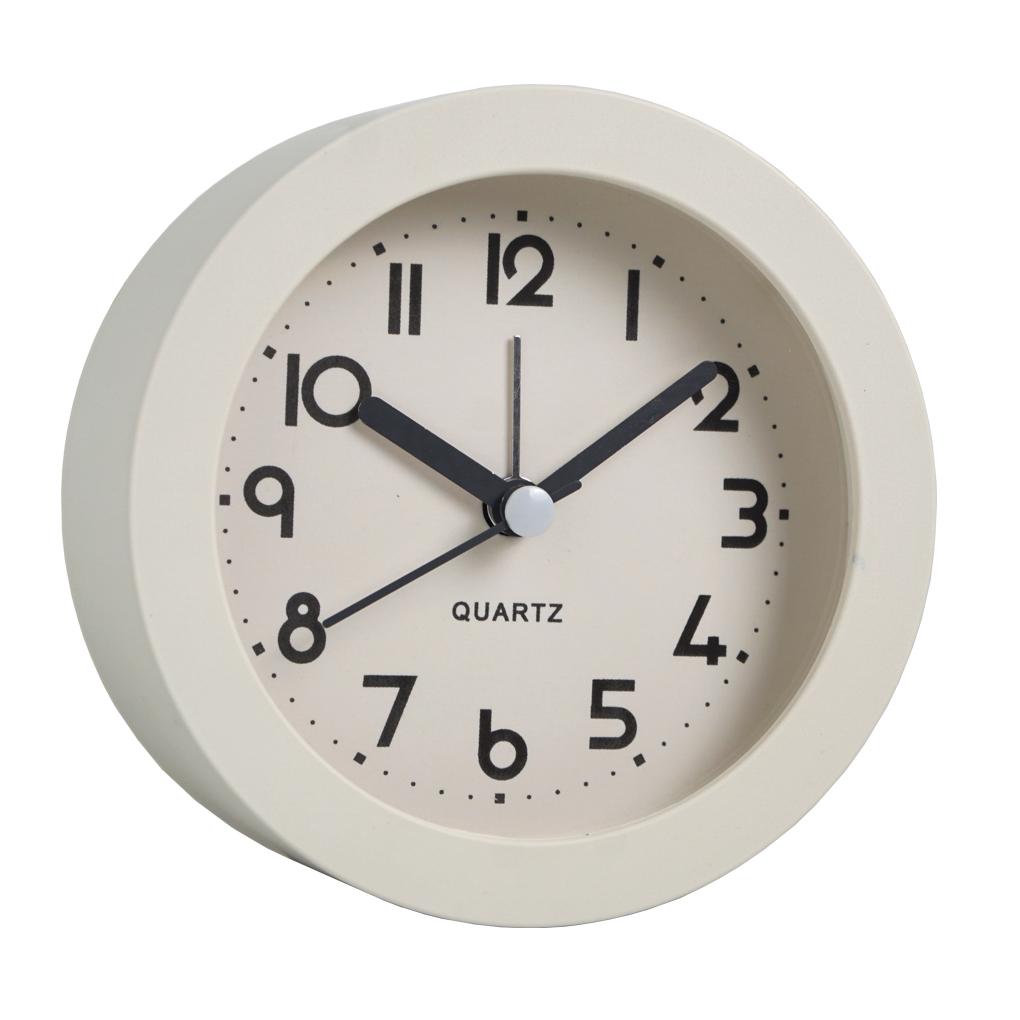 

Настольный будильник простой круглой формы студенческий будильник ночник прикроватный кварцевый детский общежитие офис домашний декор белый