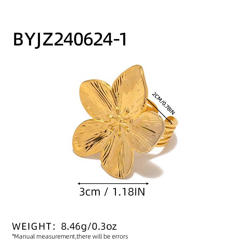 Hot Sale Hypoallergenic Stylish Vintage Flower Stud Earrings Premium 18k Gold Plated Stainless Steel For Women Party  Accessory