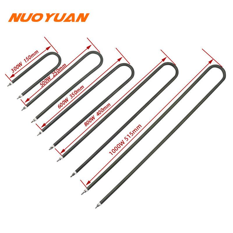 

U-тип SUS304 трубчатый нагреватель горячего воздуха, высокая температура, 220 В, электрический нагревательный элемент для духовки