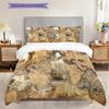 Vintage Maritime Adventure Map Three-piece Set (1 * Duvet Cover + 2 * Pillowcase, Without Core) 2D Flat Duvet Cover and Pillowcase