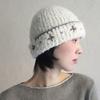 Rubati Flower Hand Stitched Beanie_IVORY