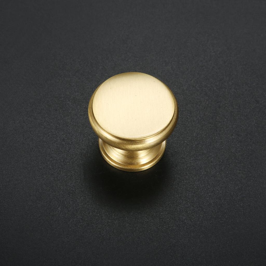 4pcs Solid Brass Knobs Mini Handle w/screw Single Hole Pull Furniture Hardware 20/25mm Minimalist Decor Drawer Cabinets Door