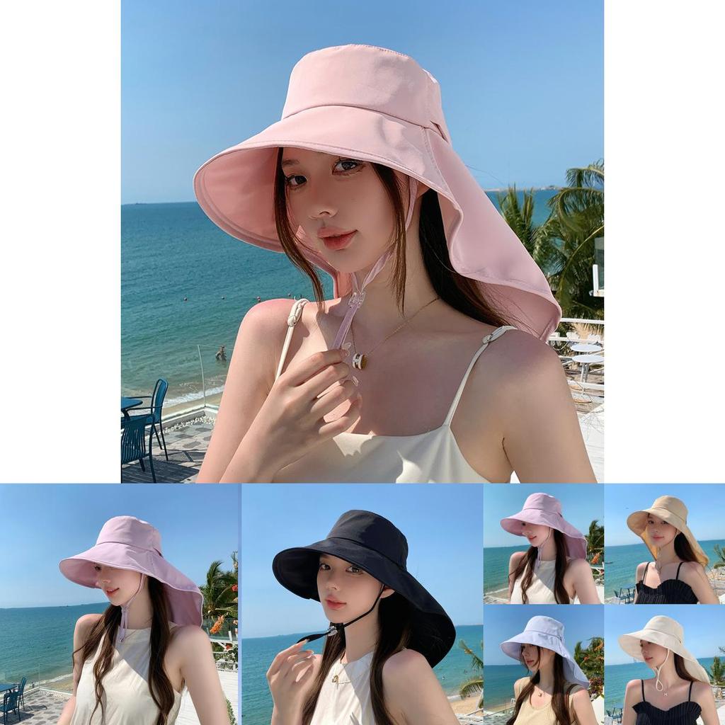 Summer Foldable Cap With Wide Brim For Sun Protection And Outdoor Style For Women