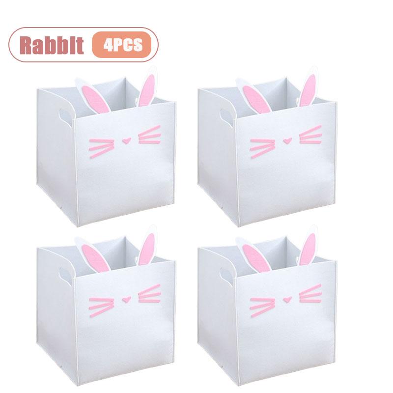 Square Design Storage Bin Pet Toy Snack Organizer Bathroom Laundry Felt Basket Multi Purpose Household Container Organization
