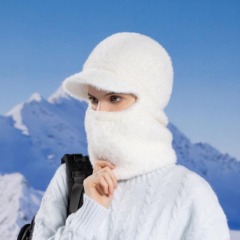 Winter Knit Hat With Face Mask And Ear Cover For Womens Cold Weather Comfort