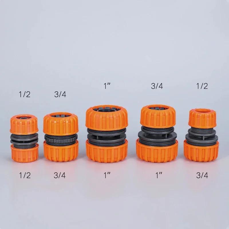 Langlebiges Kunststoff Gartenschlauch-Verbinder-Set mit Schnellkupplung/Schnellverschluss - Doppel-Außengewinde-Kupplungsstück-Adapter für 1/2, 3/4 und 1 Zoll Schläuche