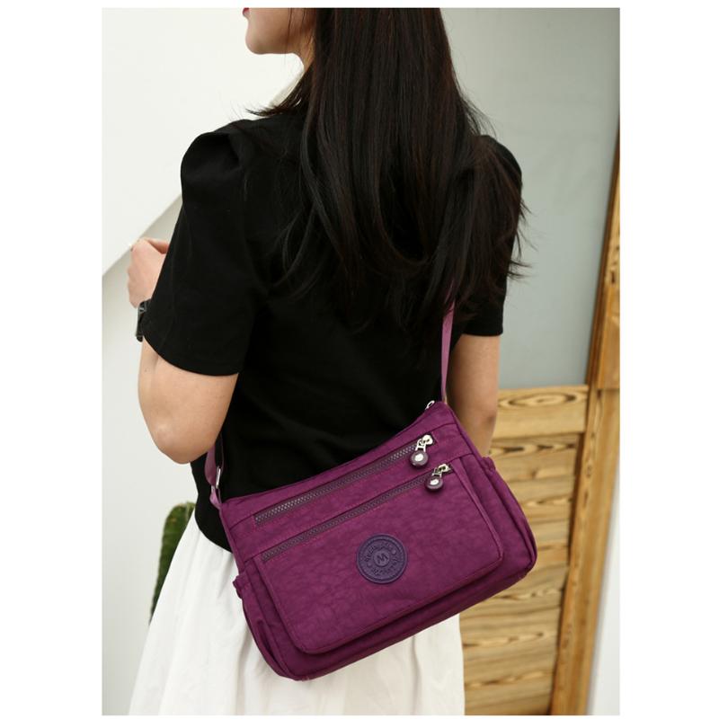 Torba dla matki z tkaniny Oxford o dużej pojemności, modna prosta torba na ramię, mała kwadratowa torba Crossbody