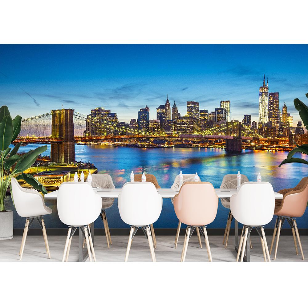 Wallpaper Blue Sky Bridge Wallpaper Living Room Bedroom City Architecture Murals 3d Wall Paper