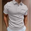 Summer Men's Button Pocket Henley Collar Sports Polo Shirt