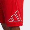 Adidas Big Logo Print Sports Shorts Men Bottoms Red GT3020