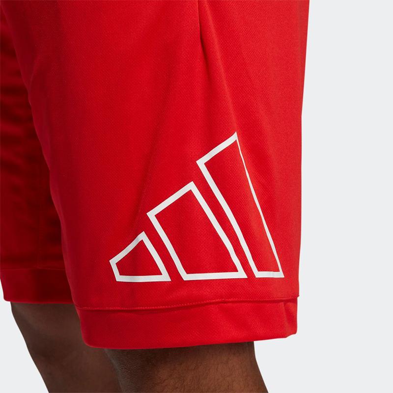 Adidas Big Logo Print Sports Shorts Men Bottoms Red GT3020