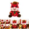 New Year Horse Plush Toy With Pp Cotton Filling For Prosperity And Good Luck Collectors