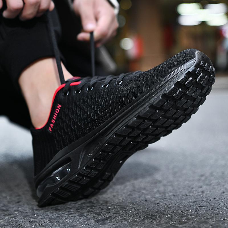 38-47 Men's Black Sneakers Summer Breathable Running Shoes Casual Shoes Sneakers Women's Large Size Sneakers
