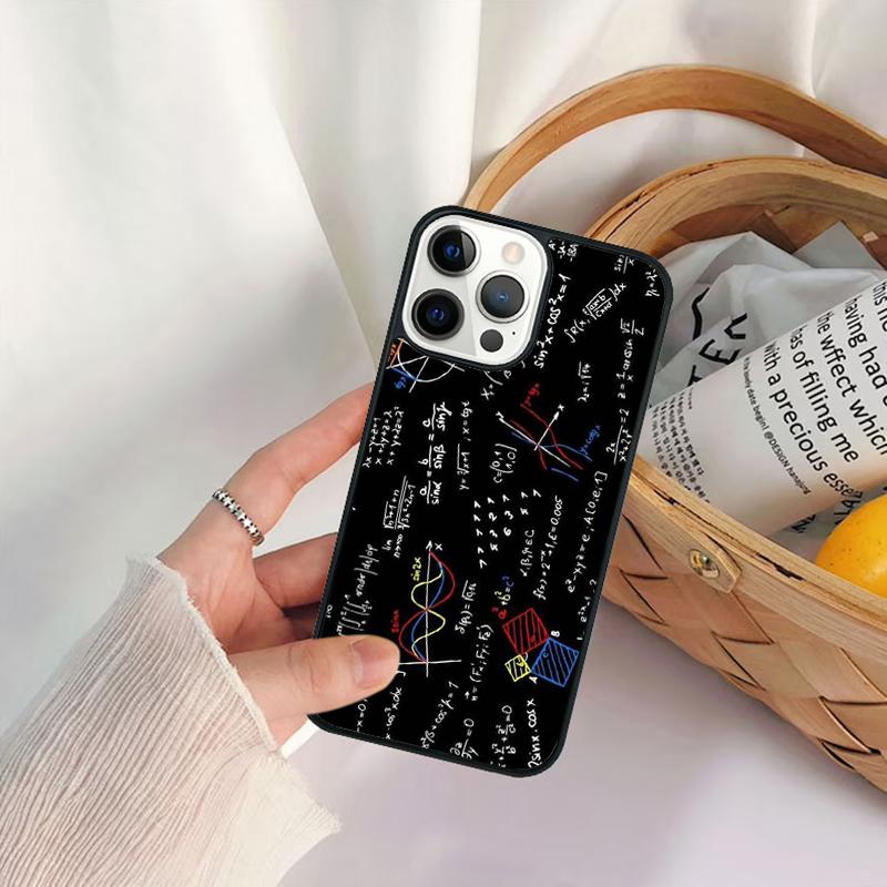 Symbol Math Science Physics Formulas Phone Case For iPhone 17 Air 16 15 14 11 12 13 Pro MAX Plus coque Cover