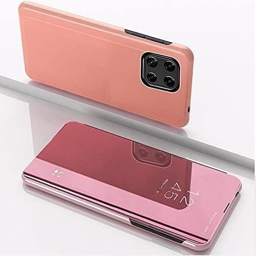 Skal - Samsung - Galaxy A22 5G - Spegel - 360° Skydd - Roséguld Läder