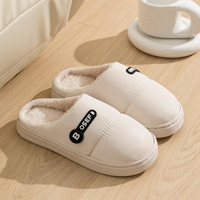 

Cotton mop women s winter new velvet warm inner home cotton shoes couple cotton slippers soft sole non-slip mop 36-37 білий