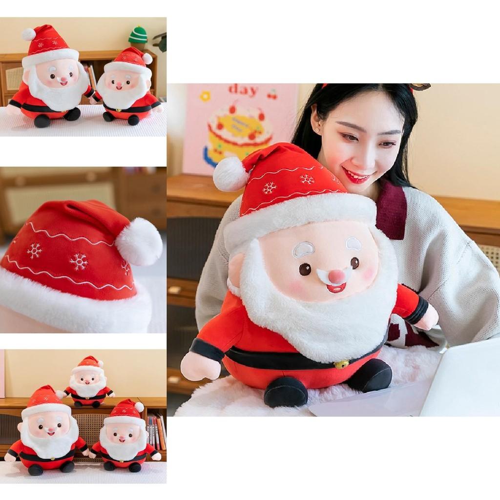 Charming Santa Claus Plushie With Plush Reindeer And Snowman Pillow Perfect For Holiday Decor
