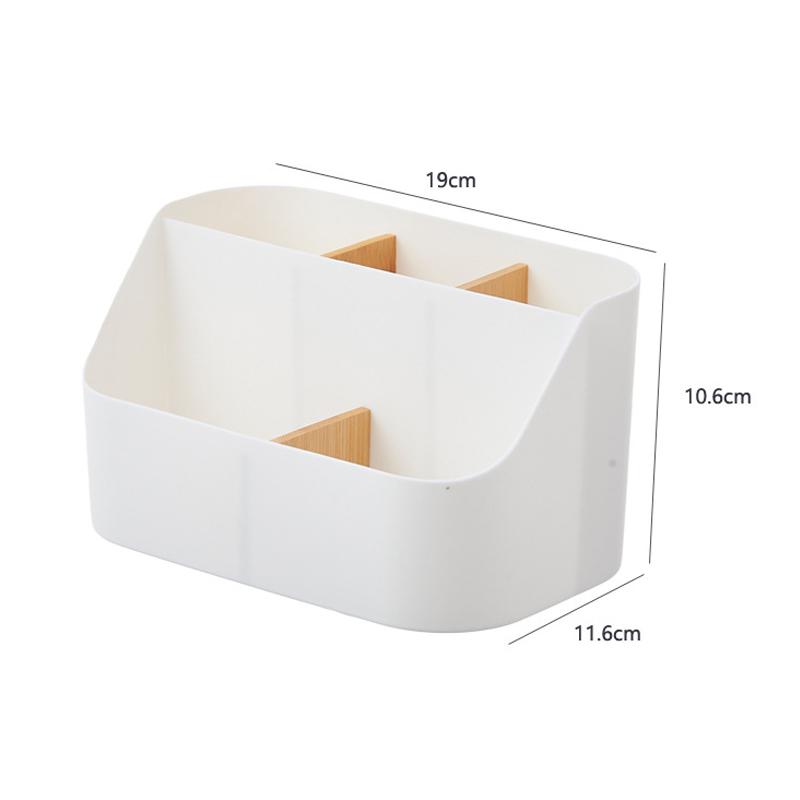 Desktop Storage Box Multi-functional Makeup Brush Remote Control Holder Plastic Storage Dividing Box Office Supplies Organizer